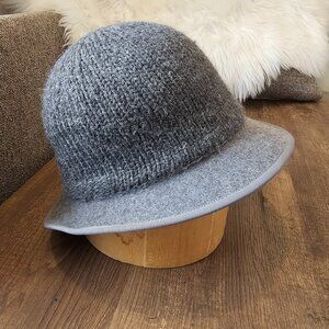 Classic 1920s Fitted, Wool Alpaca Knitted Felted Bell Cloche Hat by Valeur